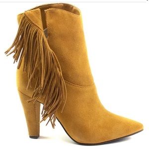Schutz Fringe Sued Boots